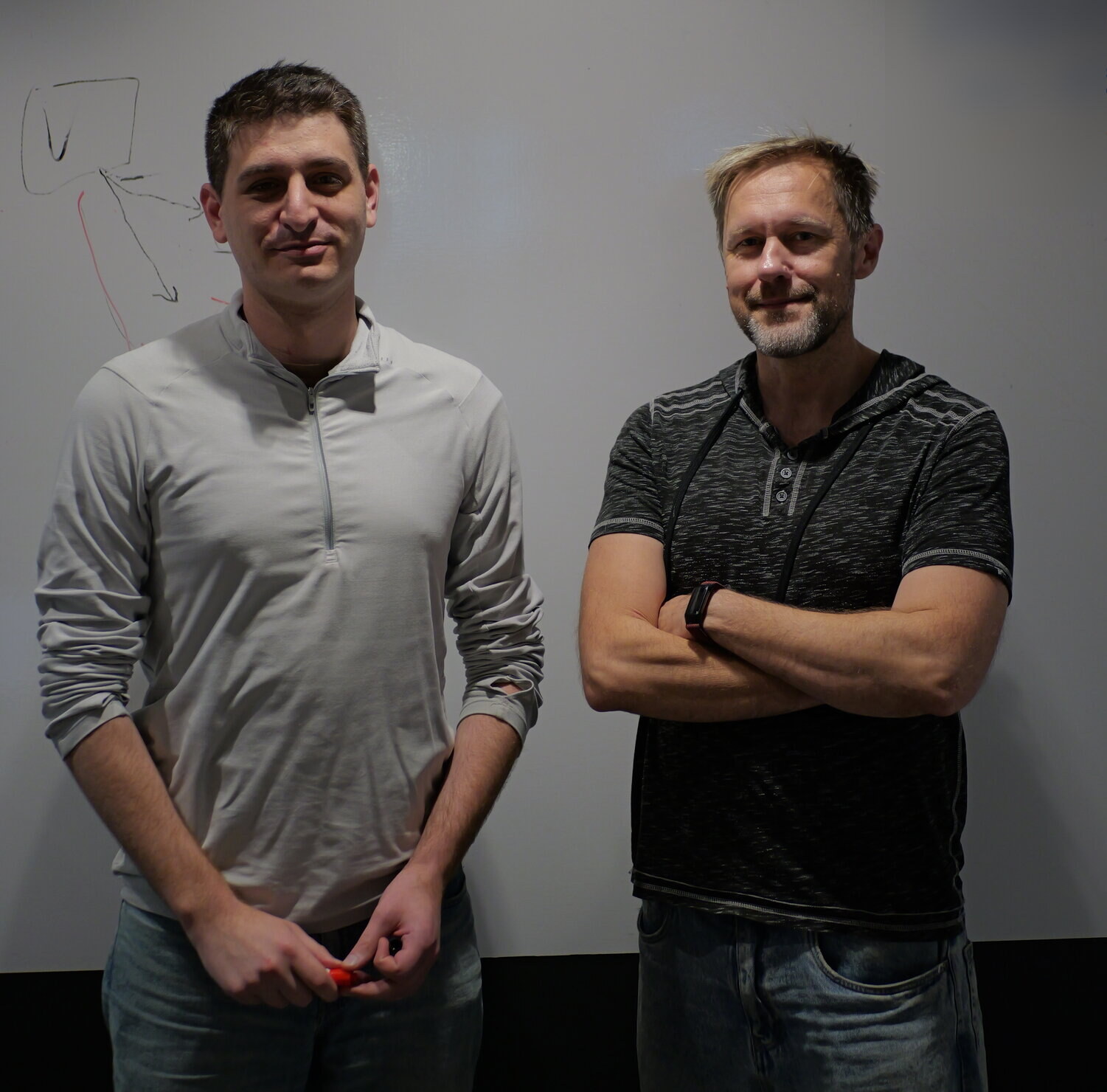Noah Deskin and Steve Hanov at Builders Club